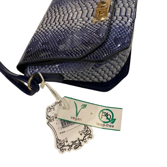 Animal Print Crossbody Shoulder Handbag Vegan Leather - Picture 7 of 9